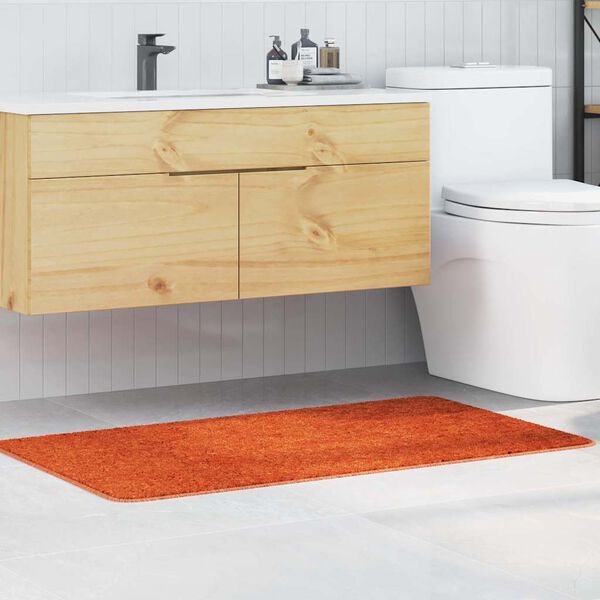 vidaXL Tapis de bain antid&eacute;rapant Orange 70 x 120 cm PP
