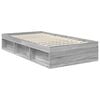 vidaXL Cadre de lit Gris Sonoma 100 x 200 cm Bois de pin massif