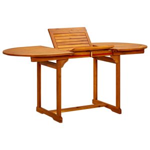 vidaXL Table &agrave; d&icirc;ner de jardin (120-170)x80x75 cm Bois d'acacia massif