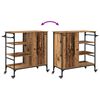 vidaXL Chariot de cuisine Bois ancien 87.5 x 39 x 84.5 cm