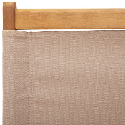 vidaXL Chaises de jardin lot de 2 taupe bois d'acacia massif et tissu