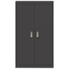 vidaXL Armoire de rangement 2 pcs Noir 80 x 40 x 140 cm Acier