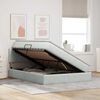 vidaXL Lit de Rangement avec matelas Gris clair 140 x 190 cm Velours
