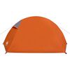 vidaXL Tente de camping à dôme 2 personnes gris et orange imperméable