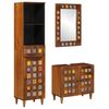 vidaXL Ensemble de mobilier de salle de bain 3 pi&egrave;ces Noyer