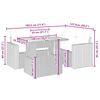 vidaXL Salon de jardin avec coussins 5 pcs beige r&eacute;sine tress&eacute;e