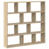 vidaXL &Eacute;tag&egrave;re cube murale 12 compartiments ch&ecirc;ne sonoma