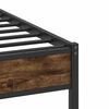 vidaXL Cadre de lit sans matelas ch&ecirc;ne fum&eacute; 107x203 cm bois ing&eacute;nierie