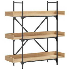 vidaXL Biblioth&egrave;que &agrave; 3 niveaux ch&ecirc;ne sonoma 100x33x108,5 cm