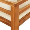 vidaXL Chaises longues et coussins blanc crème lot de 2 bois d'acacia