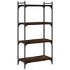 vidaXL Biblioth&egrave;que 4 niveaux ch&ecirc;ne marron 60x30x120cm bois ing&eacute;nierie