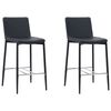 vidaXL Ensemble de bar 3 pcs Similicuir Noir
