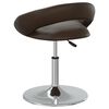 vidaXL Chaise pivotante de salle &agrave; manger Marron Similicuir