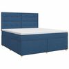 vidaXL Lit boxspring avec matelas Bleu 140 x 190 cm Tissu
