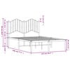 vidaXL Cadre de lit métal sans matelas et tête de lit blanc 120x190 cm