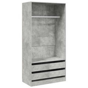 vidaXL Garde-robe Gris b&eacute;ton 100x50x200 cm Bois d'ing&eacute;nierie