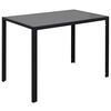 vidaXL Ensemble de table à manger 7 pcs noir et blanc