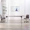 vidaXL Chaises &agrave; manger lot de 2 taupe tissu