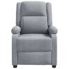 vidaXL Fauteuil inclinable Gris clair Tissu