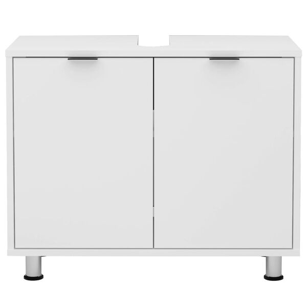 FMD Meuble de salle de bain sous &eacute;vier 70x32,9x49,5 cm blanc