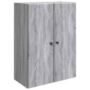 vidaXL Armoire Murale 66 x 34,5 x 90 cm Bois d'ing&eacute;nierie Sonoma gris