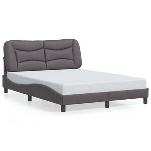 vidaXL Cadre de lit sans matelas Hvar gris 120x200 cm similicuir