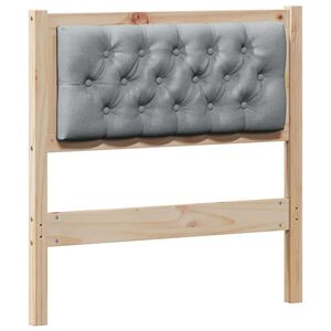 vidaXL T&ecirc;te de lit Autre Marron et gris clair 75 cm Bois massif en pin