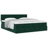 vidaXL Cadre de lit ottoman avec matelas vert fonc&eacute; 160x200 cm velours
