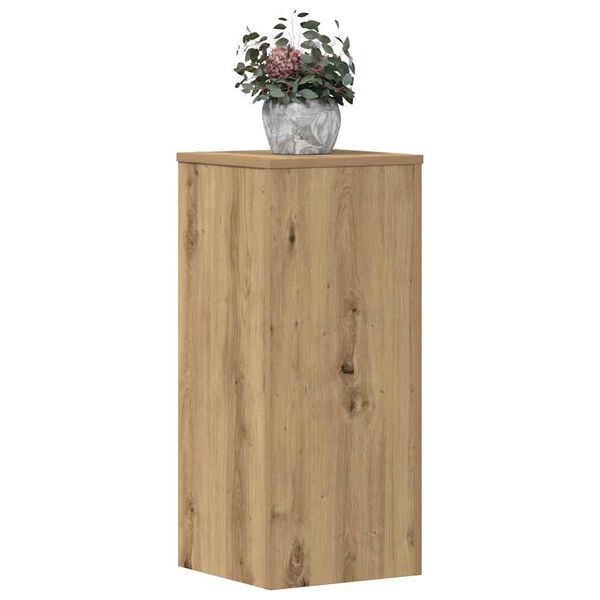 vidaXL Supports pour plantes 2 pcs ch&ecirc;ne artisanal bois d'ing&eacute;nierie