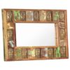 vidaXL Miroir avec rev&ecirc;tement Bouddha 80x50 cm Bois de r&eacute;cup&eacute;ration