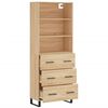 vidaXL Buffet haut Ch&ecirc;ne sonoma 69,5x34x180 cm Bois d'ing&eacute;nierie