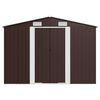 vidaXL Abri de jardin Marron 257x779x181 cm Acier galvanis&eacute;