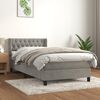 vidaXL Sommier &agrave; lattes de lit et matelas Gris clair 100x200cm Velours