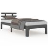 vidaXL Cadre de lit sans matelas gris bois massif 90x200 cm