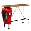 vidaXL Table de bar forme de tracteur Bois de manguier massif Rouge