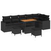 vidaXL Ensemble de canap&eacute; de jardin 9 pc Noir polyrotin