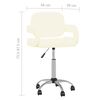 vidaXL Chaise pivotante de salle &agrave; manger Cr&egrave;me Similicuir
