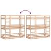 vidaXL Lit superpos&eacute; triple sans matelas 90x200 cm bois de pin massif