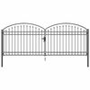 vidaXL Porte de Cl&ocirc;ture ASSEN 401 x 200 cm Acier Gris Verrouillable