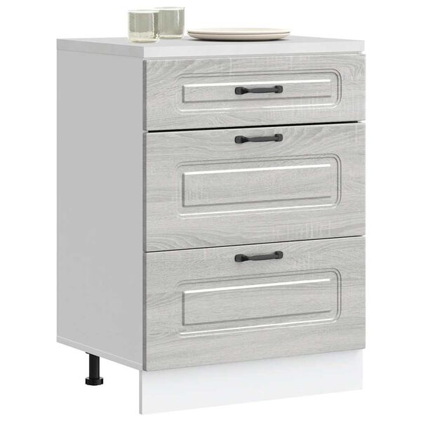 vidaXL Armoire de cuisine Kalmar sonoma gris bois d'ing&eacute;nierie