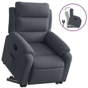 vidaXL Fauteuil inclinable Gris fonc&eacute; Velours