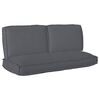 vidaXL Ensemble de coussins Tissu Oxford Anthracite 120 x 50 x 52 cm