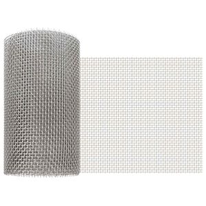 vidaXL &Eacute;cran en maille 20 x 500 cm 6 Mesh Acier Inoxydable 201 Argent&eacute;