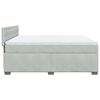 vidaXL Sommier &agrave; lattes de lit et matelas Gris clair 200x200cm Velours