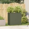 vidaXL Jardini&egrave;re vert olive 80x40x80 cm acier lamin&eacute; &agrave; froid