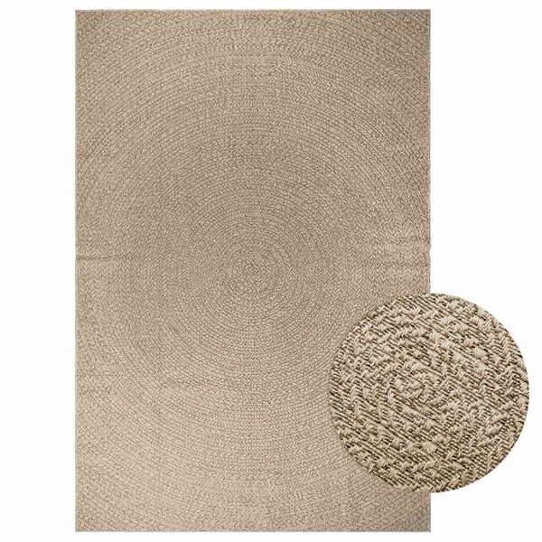 vidaXL Tapis ZIZUR beige 200x290 cm aspect de jute int&eacute;rieur ext&eacute;rieur