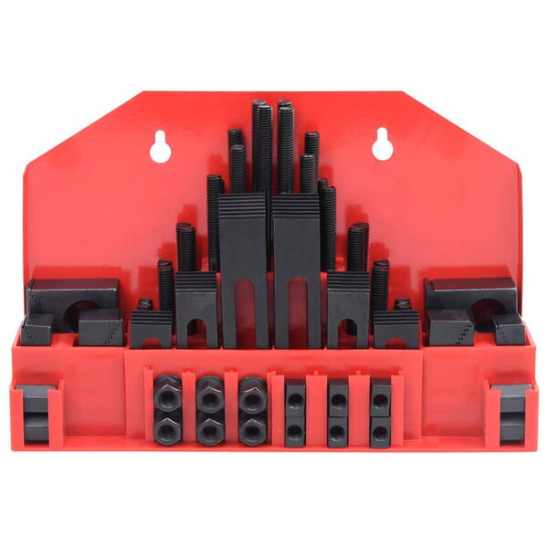 vidaXL Ensemble de serrage 58 pcs Acier Rainure en T M10