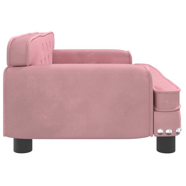 vidaXL Canapé pour enfants rose 70x45x30 cm velours