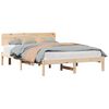 vidaXL Cadre de lit avec t&ecirc;te de lit Naturel 160 x 200 cm Pin massif