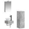 vidaXL Ensemble d'armoire de salle de bain 4 pcs Gris b&eacute;ton